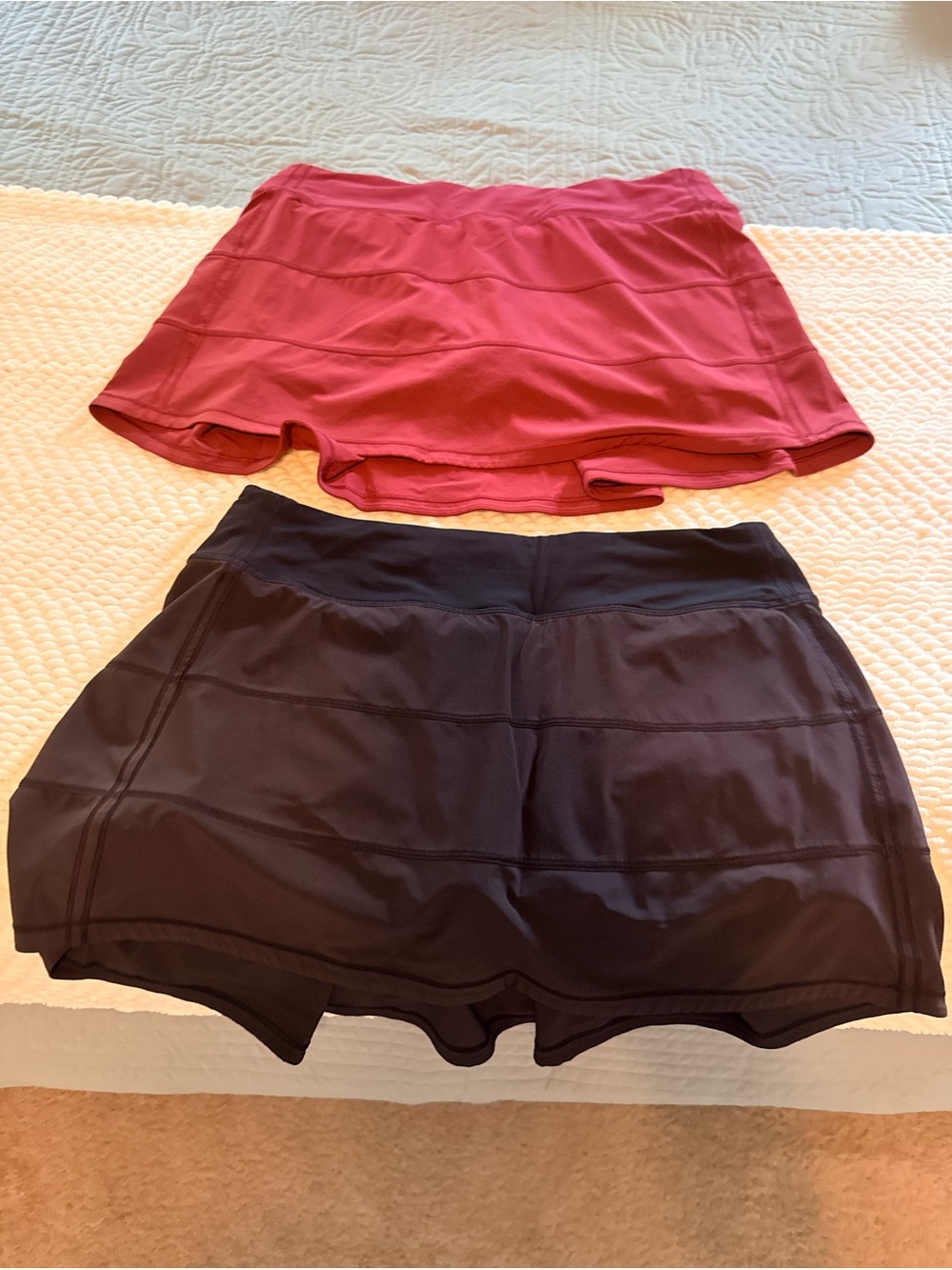 Lululemon Women’s Athletic Skort - Burgundy and Black